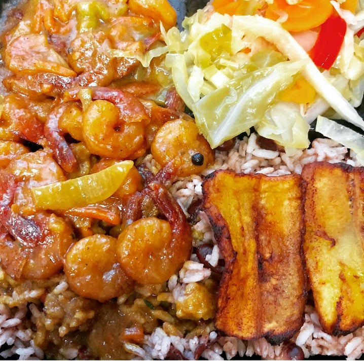 Coconut Curry Shrimp With Rice & Peas