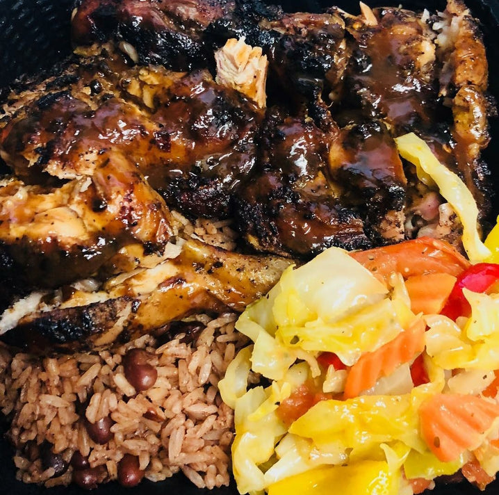 Jerk Chicken With Rice & Peas