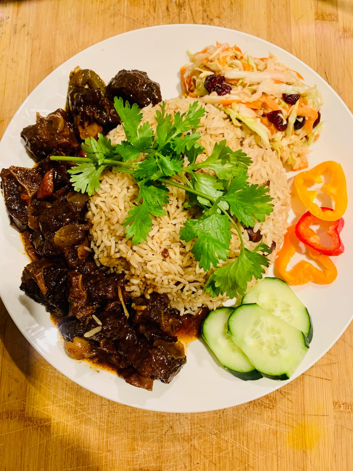 Oxtails With Rice & Peas